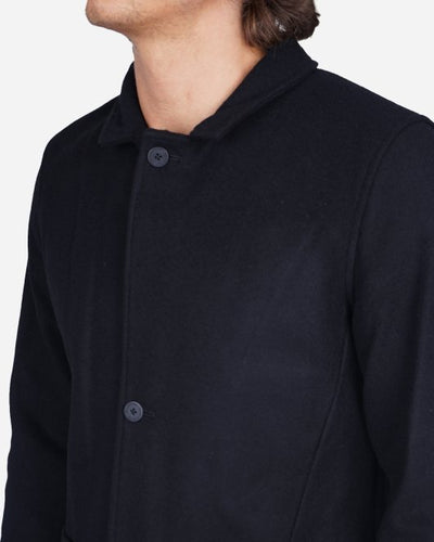 Bankers Trench - Black Wool - Munk Store