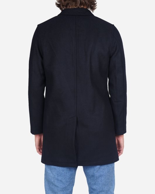 Bankers Trench - Black Wool - Munk Store