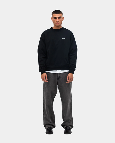 Oversized Crewneck Logo - Black