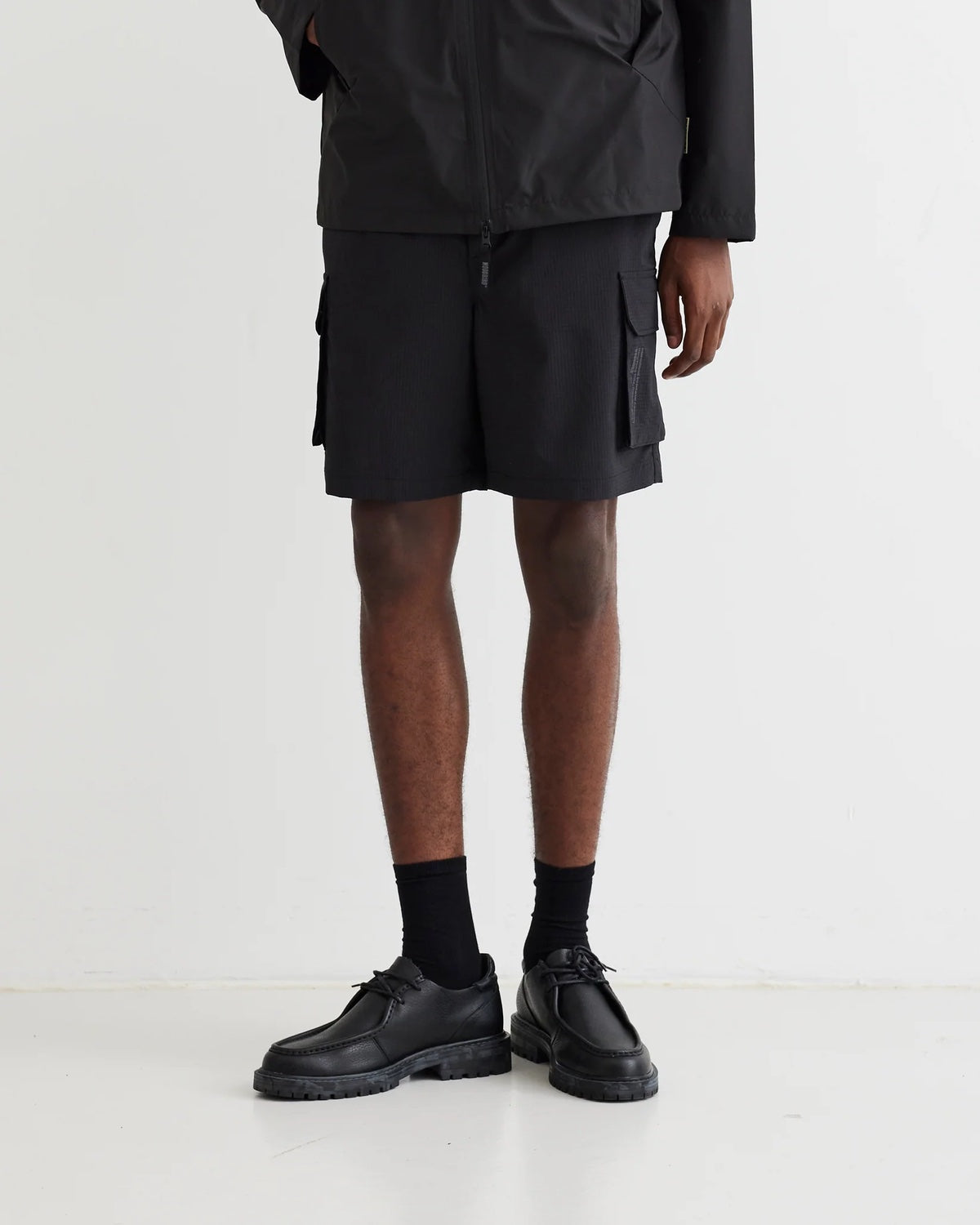 Bommy Rib-Tech Cargo Shorts - Black