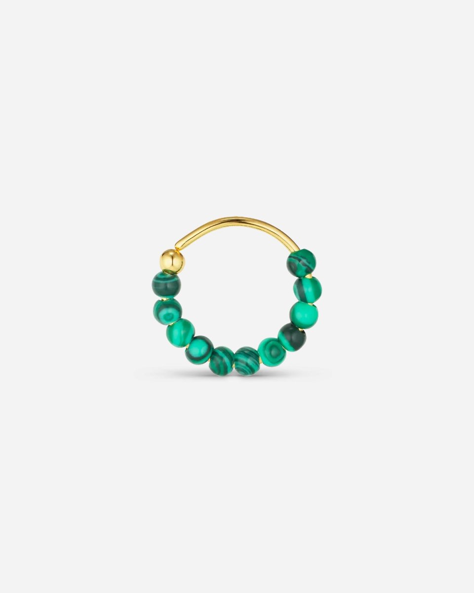 Bermuda Malachite Twist Earring - Gold - Munk Store