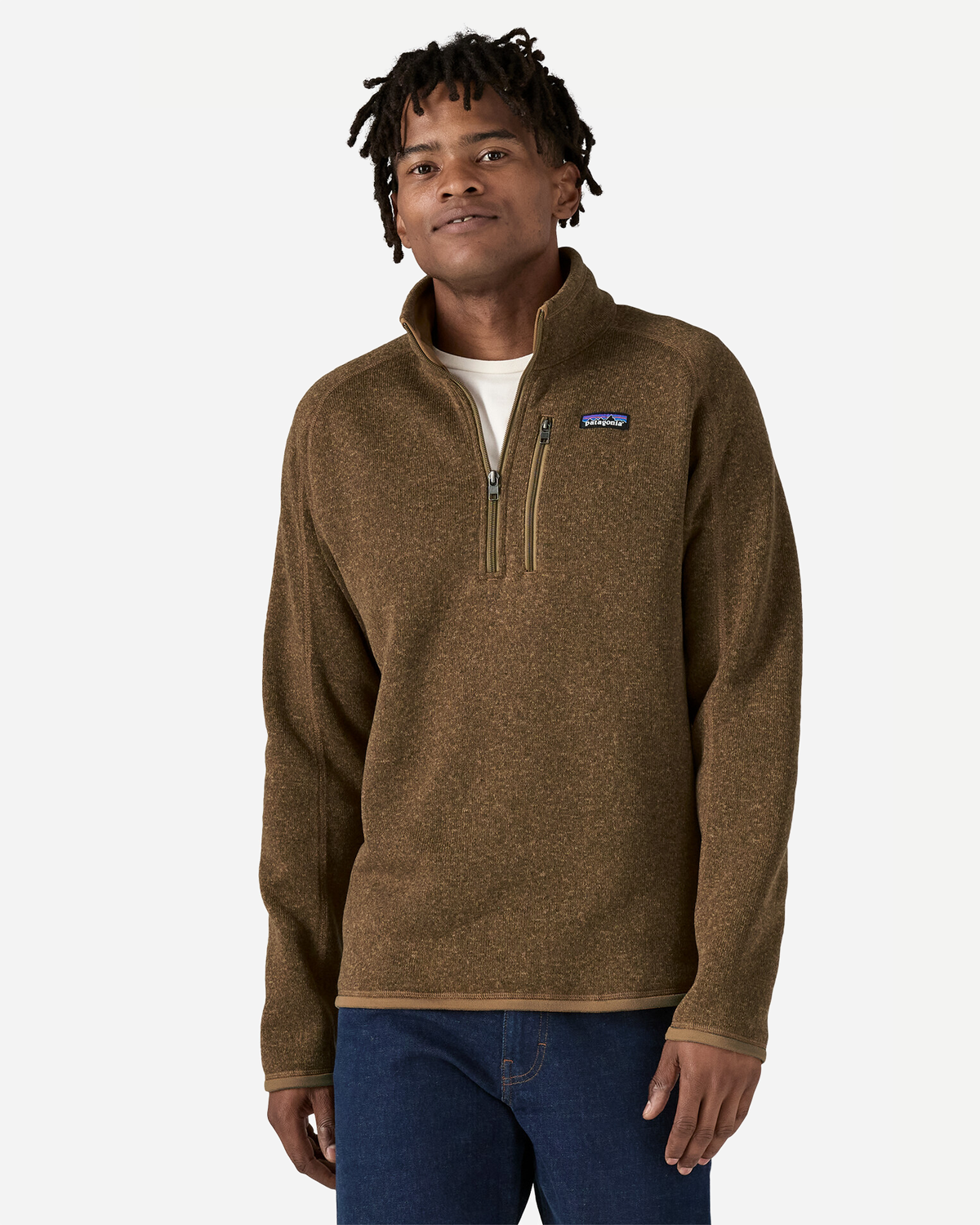 M's Better Sweater 1/4 Zip - Coriander Brown