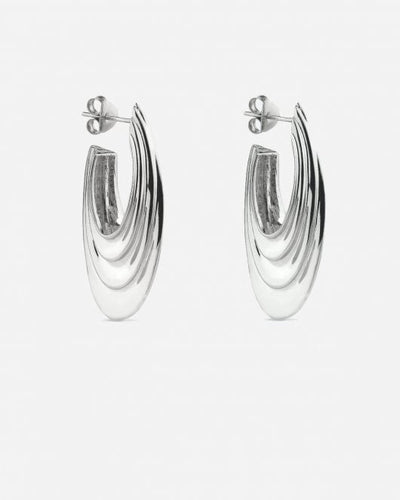 Big Sculpture Earring - Silver - Munk Store