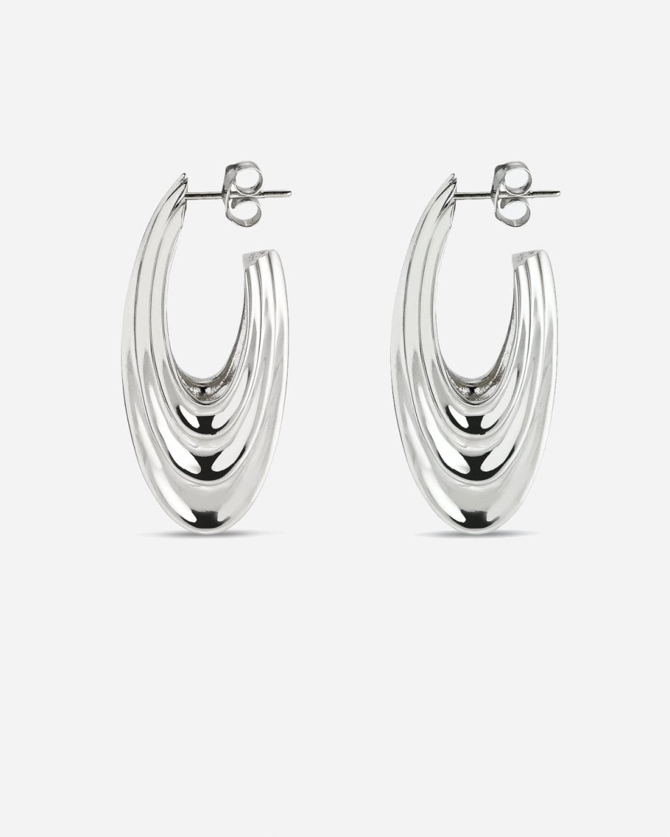 Big Sculpture Earring - Silver - Munk Store