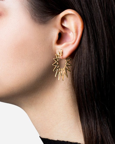 Big Sun Earring - Forgyldt Sølv - Munk Store