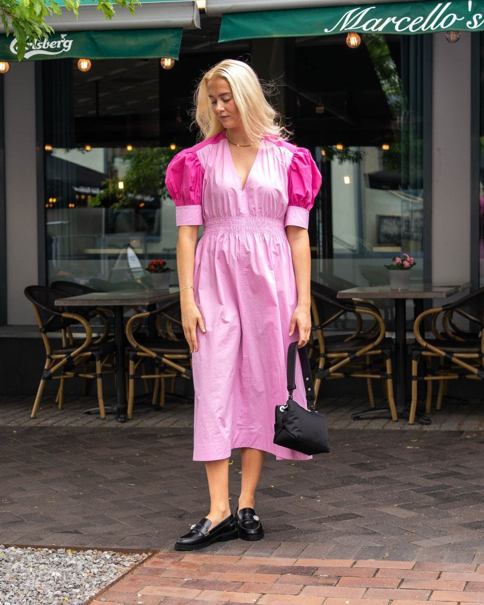 Block Cotton Smock Dress - Phlox Pink - Munk Store