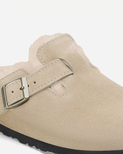 Boston Shearling Suede Leather/Fur Regular - Taupe