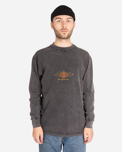 Boxy Long Sleeve Tee - Faded Dark Grey - Munk Store