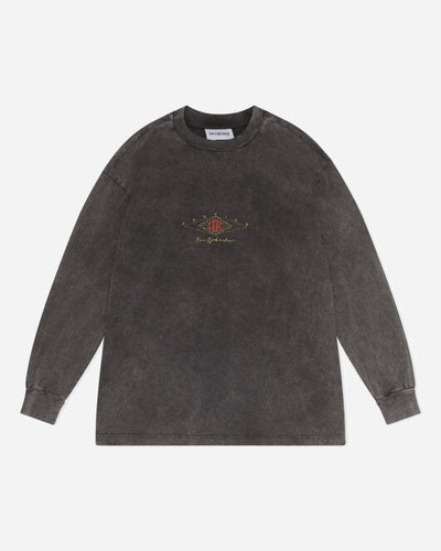 Boxy Long Sleeve Tee - Faded Dark Grey - Munk Store