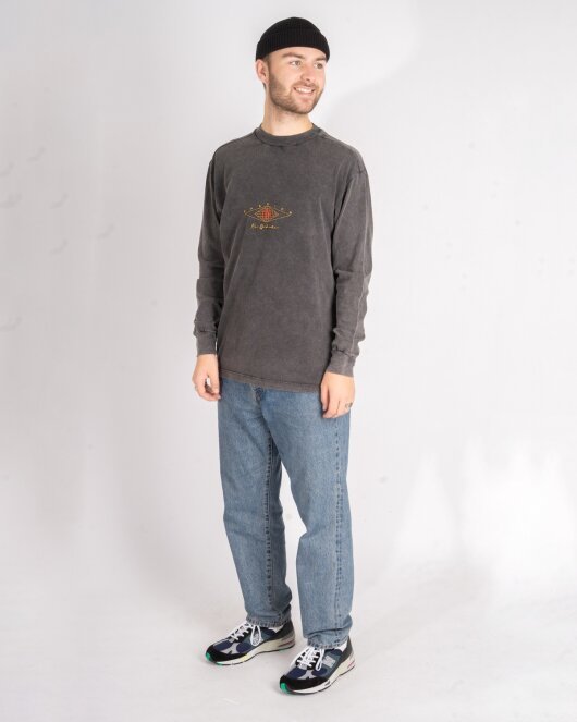 Boxy Long Sleeve Tee - Faded Dark Grey - Munk Store