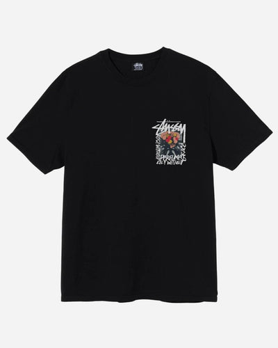 Camellias Pig. Dyed Tee - Black - Munk Store