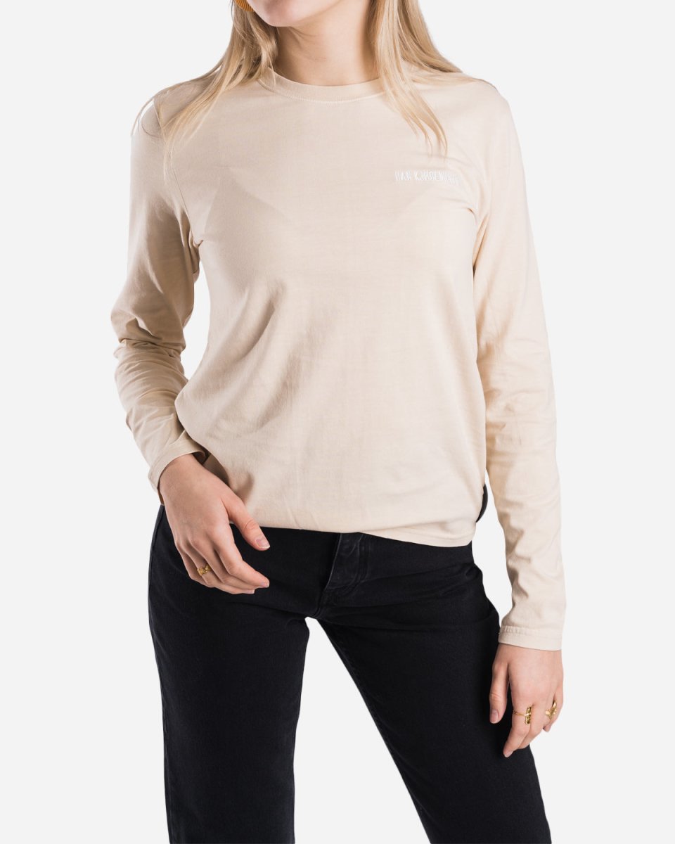 Casual Long Sleeve Tee - Beige - Munk Store