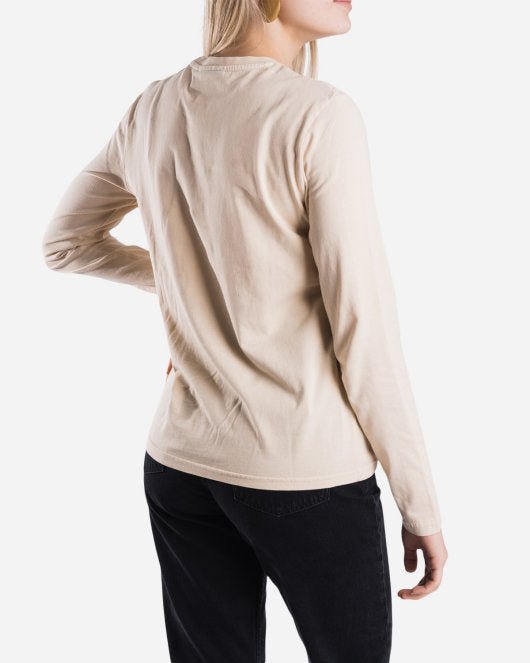 Casual Long Sleeve Tee - Beige - Munk Store