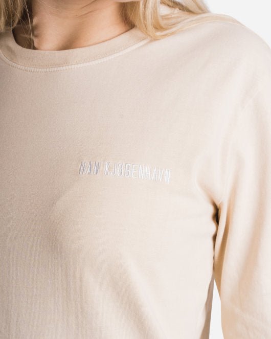 Casual Long Sleeve Tee - Beige - Munk Store