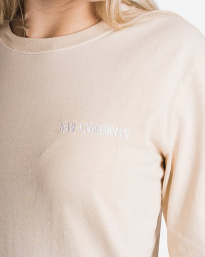 Casual Long Sleeve Tee - Beige - Munk Store