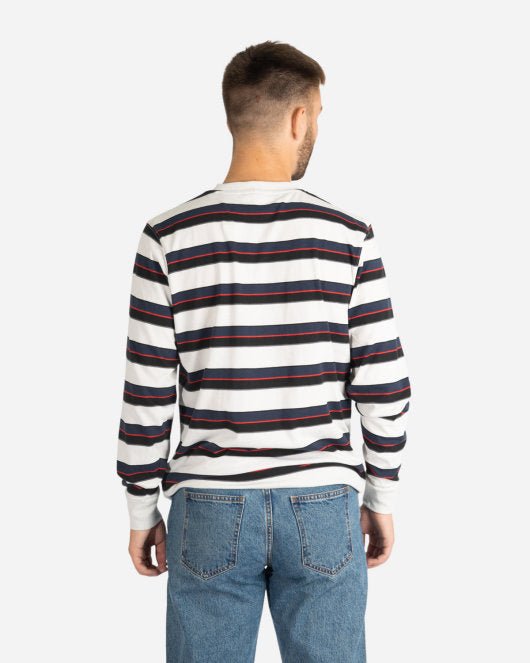 Casual Long Sleeve Tee - Grey Stripe - Munk Store