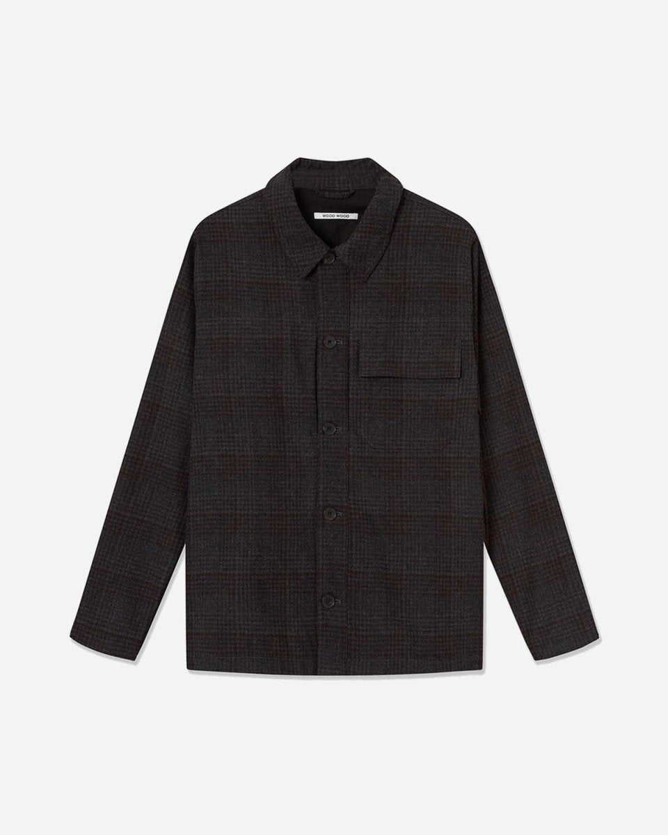 Clive Wool Shirt - Black - Munk Store