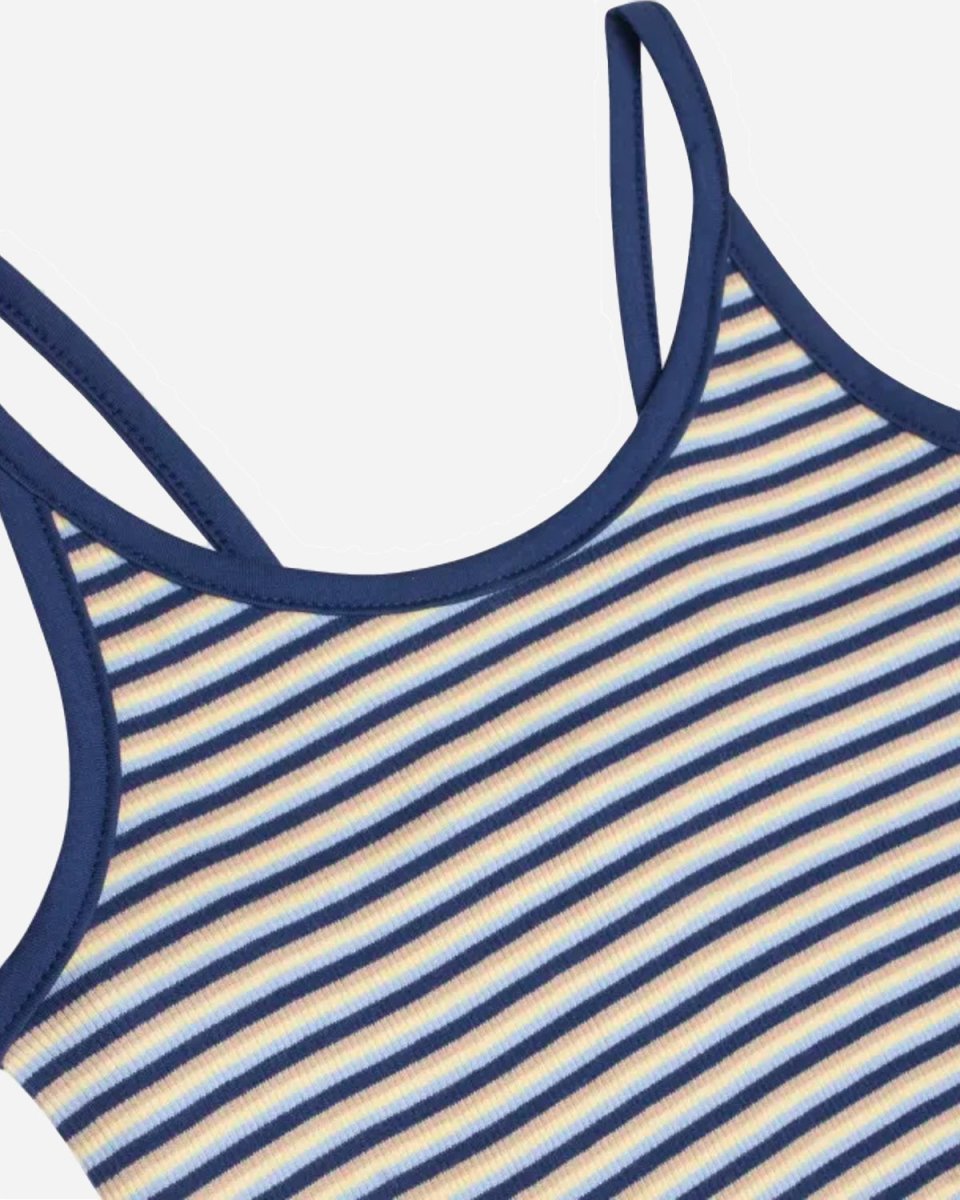 Cotton Stripe Trilina Top - Blue Multi - Munk Store