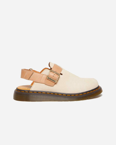 Jorge II Suede & Leather Slingback Mules - Parchment Beige - Dr. Martens - Munkstore.dk