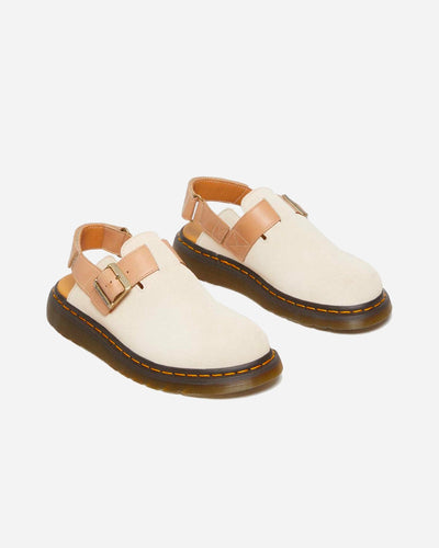 Jorge II Suede & Leather Slingback Mules - Parchment Beige - Dr. Martens - Munkstore.dk
