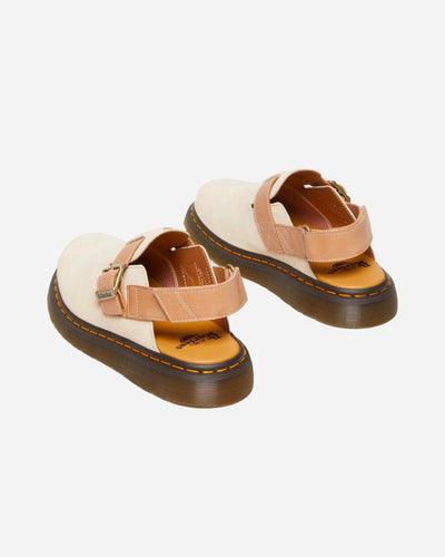 Jorge II Suede & Leather Slingback Mules - Parchment Beige - Dr. Martens - Munkstore.dk
