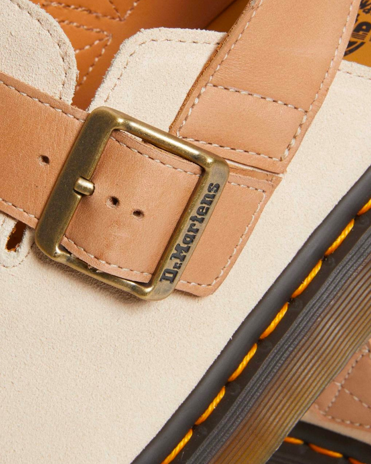 Jorge II Suede & Leather Slingback Mules - Parchment Beige - Dr. Martens - Munkstore.dk