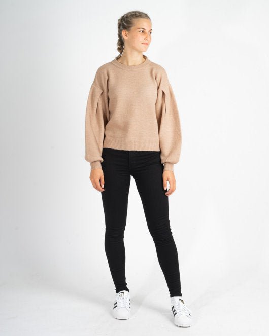 Drop Shoulder Knit - Beige - Munk Store