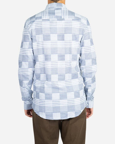 Ejli Block Stripe Shirt - White/Grey - Munk Store