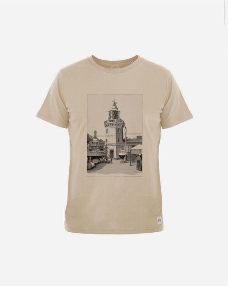 ELEKTRISK FYR ESSENTIAL BRUSHED MEN'S TEE - SAND - Munk Store