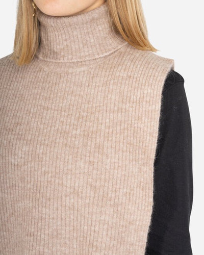 Elisha Knit Bib Neck - Oat Melange - Munk Store