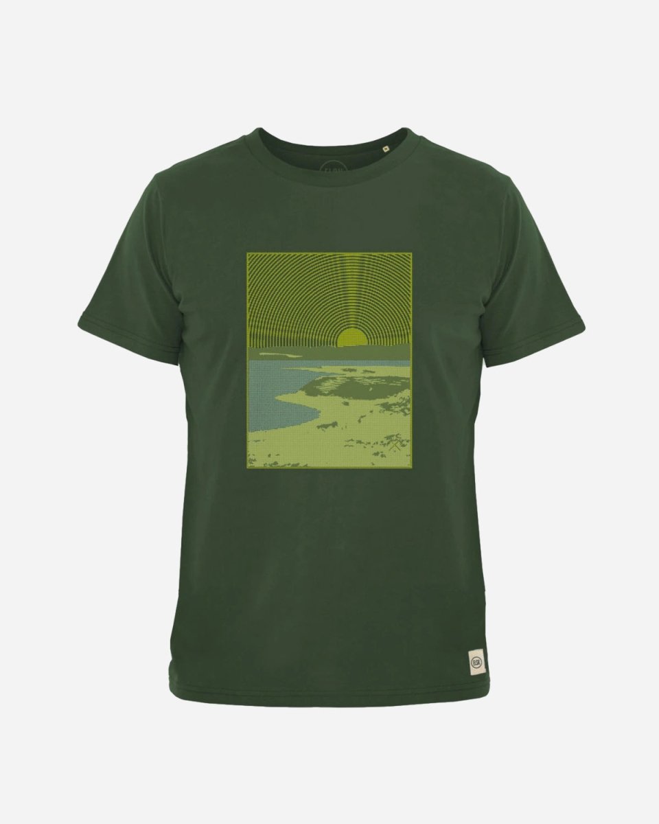 ELSK® BAGSØ (LP) MEN'S BRUSHED TEE - FOREST GREEN - Munk Store