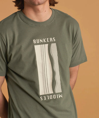 ELSK® BUNKERS BRUSHED MEN'S TEE - DUSTY GREEN - Munk Store