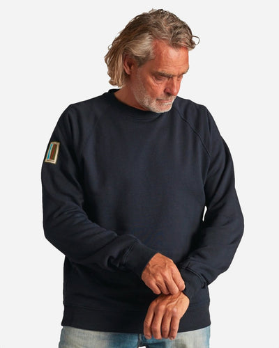 ELSK BUNKERS PCH TVÆRS MEN'S CREWNECK - DARK NAVY - Munk Store