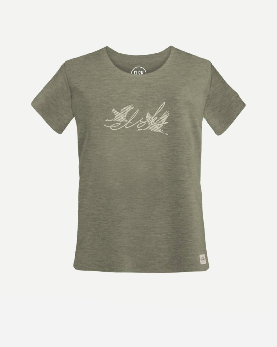 ELSK CRANE WOMEN'S TEE - Moss Green - Munk Store