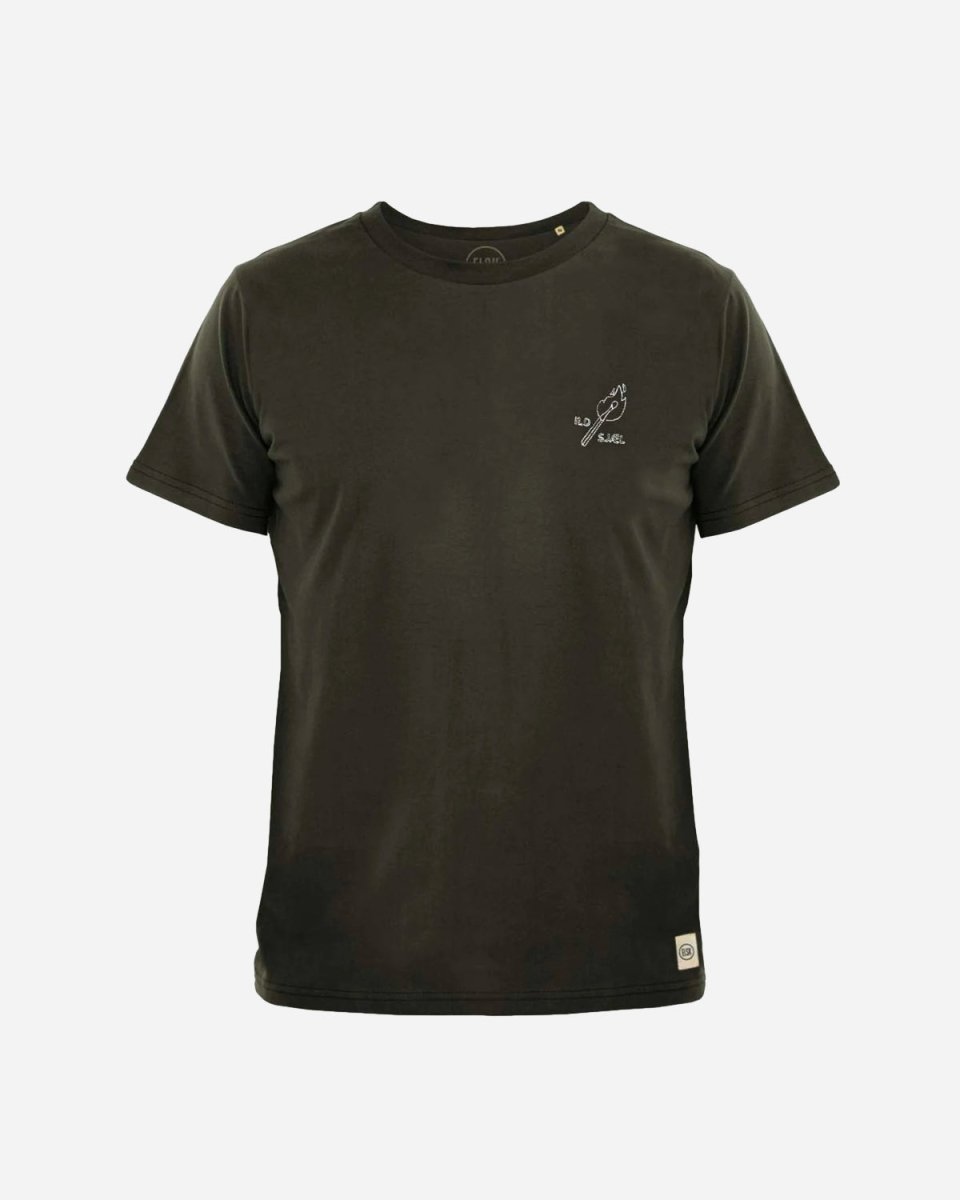 ELSK ILDSJÆL BRUSHED T-SHIRT - PIRATE BLACK - Munk Store