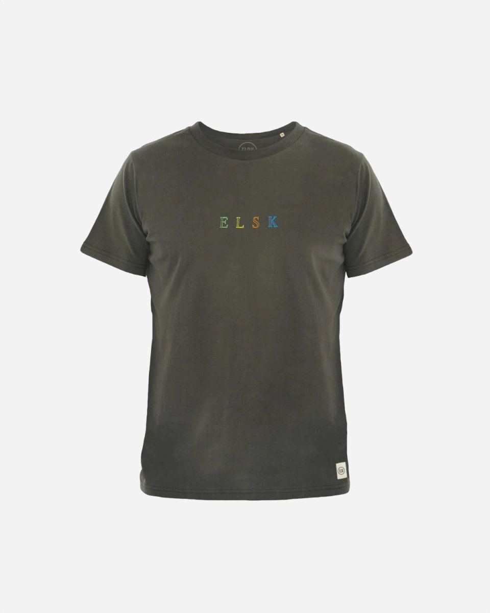 ELSK® PURE STROKE EMB BRUSHED T-SHIRT - PIRATE BLACK - Munk Store