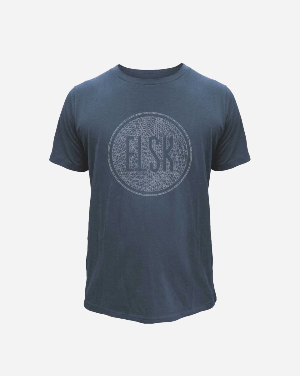 ELSK® WEB LOGO WOOL MEN'S T-SHIRT - NAVY - Munk Store