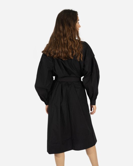 Elvana Shirt Dress - Black - Munk Store