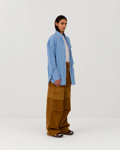 Box Shirt - Blue Stripe