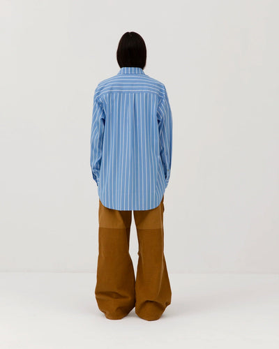 Box Shirt - Blue Stripe