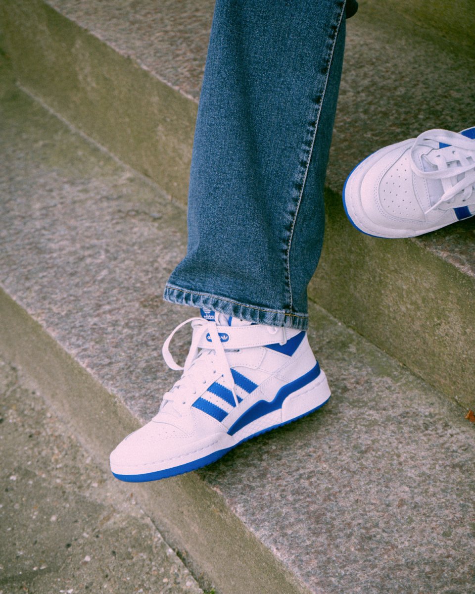 Forum Mid - White/Royal Blue - Munk Store