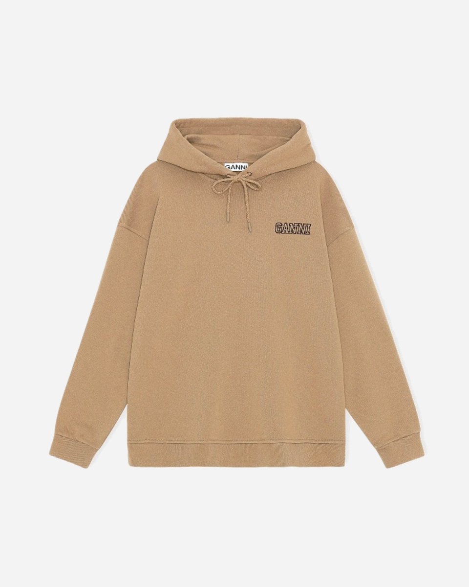 Ganni Software Hoodie - Fossil - Munk Store