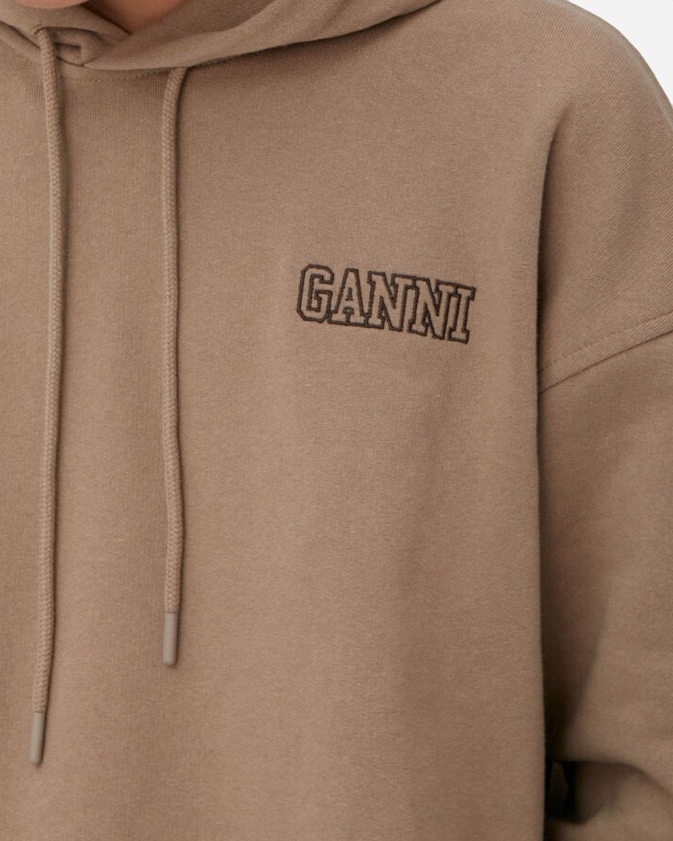 Ganni Software Hoodie - Fossil - Munk Store