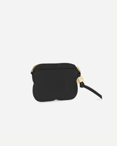 Ganni Bou Compact Zipped Wallet - Black