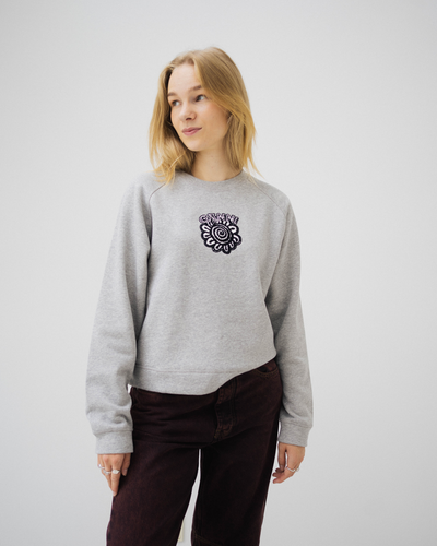 Isoli Raglan Solid Sweatshirt - Paloma Melange