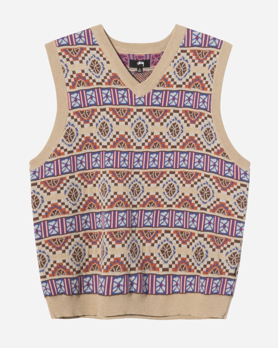 Giza Sweater Vest - Beige - Munk Store