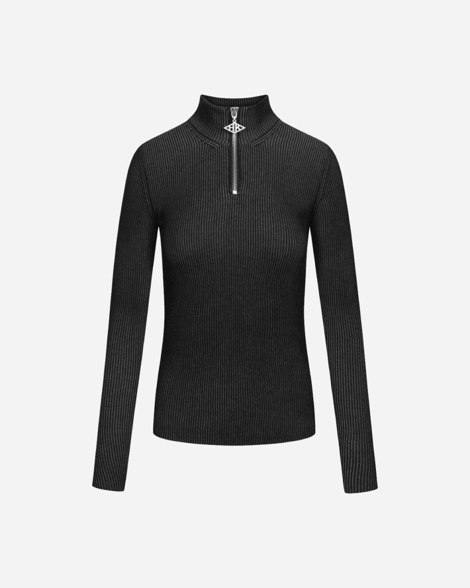 Half Zip Knit - Black - Munk Store