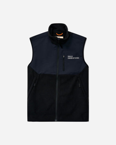 Halo Blocked Fleece Vest - Black - Munk Store