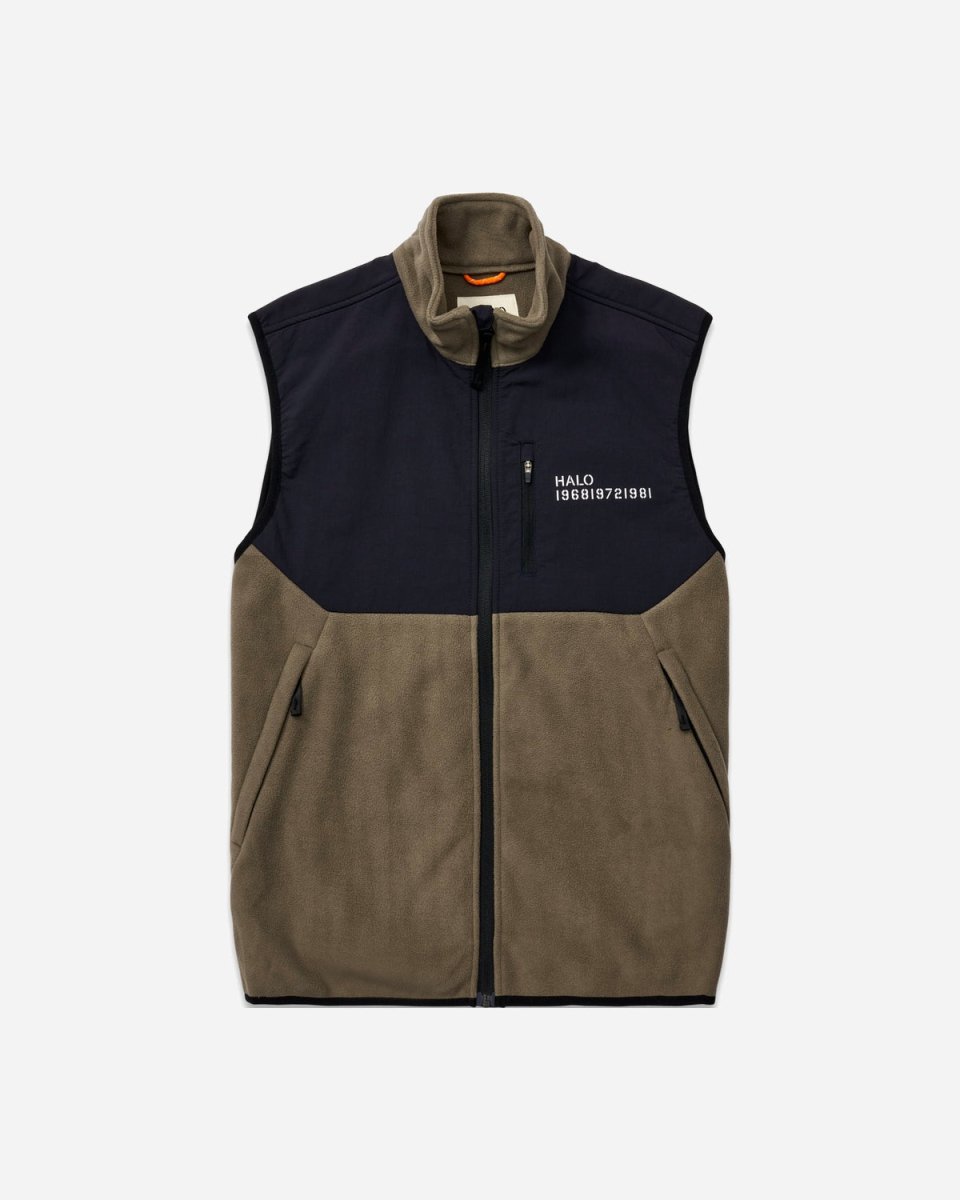 Halo Blocked Fleece Vest - Morel - Munk Store