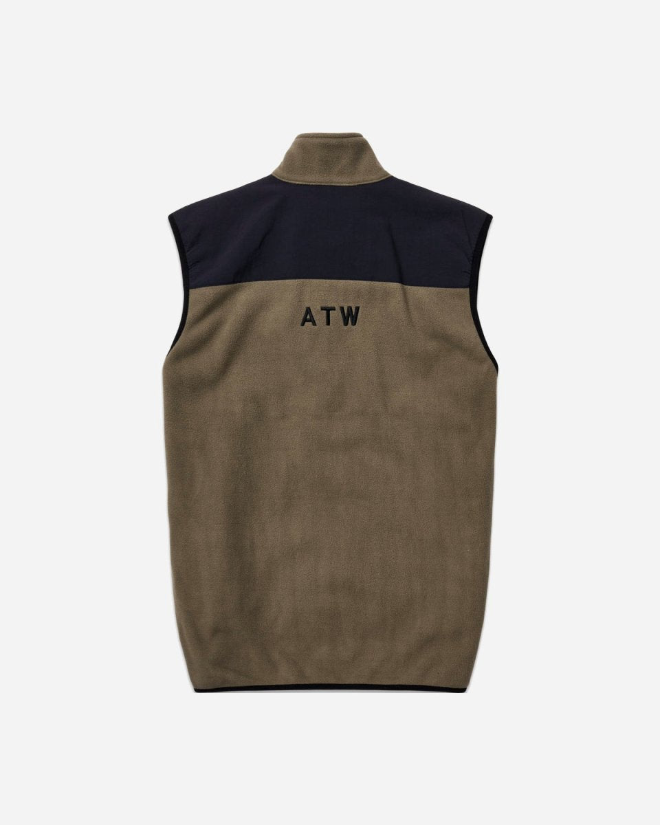 Halo Blocked Fleece Vest - Morel - Munk Store